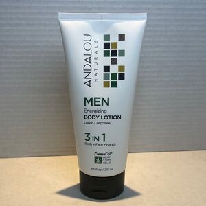 Andalou Naturals Men's 3-in-1 Energizing Body Lotion - White